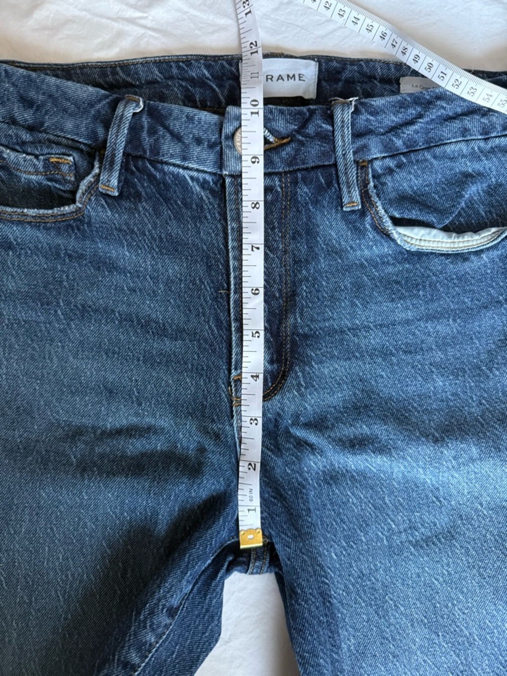 FRAME Le Crop Mini Boot Cut Medium Wash Jeans Size 27 - Picture 11 of 13